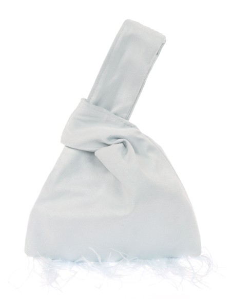 Mini bolso nudo japonés plumas celeste