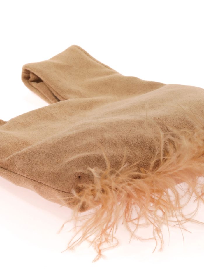 Mini bolso nudo japonés plumas camel