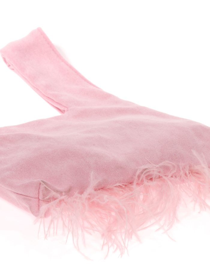 Mini bolso nudo japonés plumas rosa