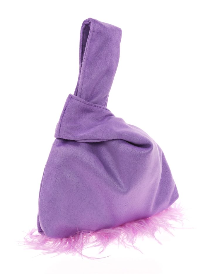 Mini bolso nudo japonés plumas violete