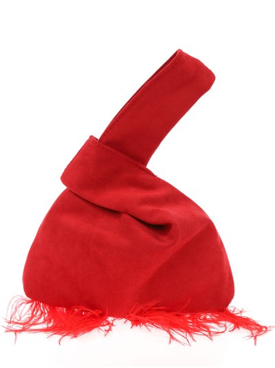 Mini bolso nudo japonés plumas rojo