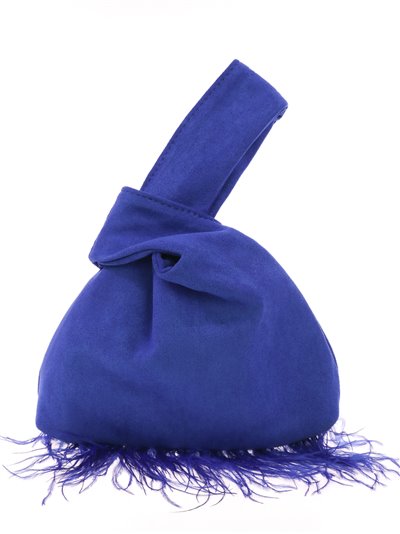 Mini bolso nudo japonés plumas azulon