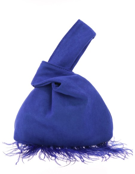 Mini bolso nudo japonés plumas azulon