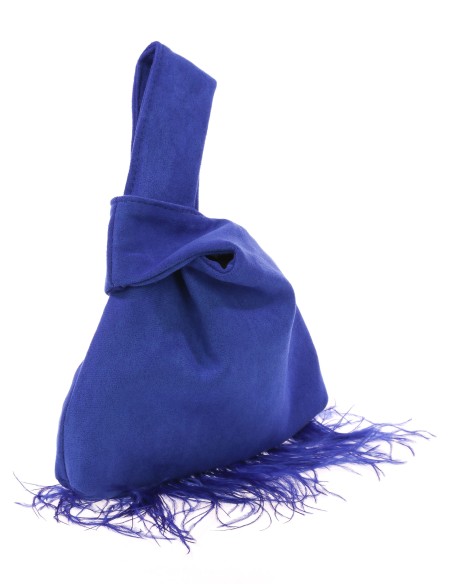 Mini bolso nudo japonés plumas azulon