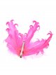Feather fascinator hair clip with pearl beads fucsia