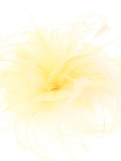 Tocado pequeño plumas amarillo-claro 2