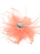 Tocado pequeño plumas coral