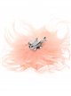 Feather fascinator hair clip rosa