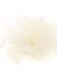 Tocado pequeño plumas beis