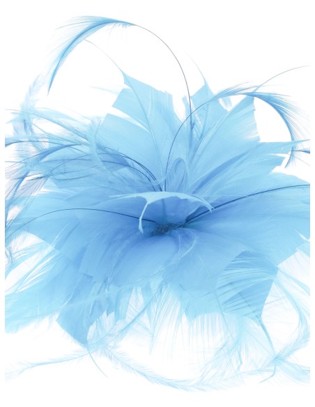 Tocado pequeño plumas turquesa