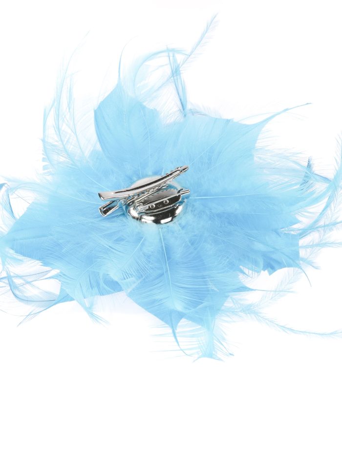 Tocado pequeño plumas turquesa
