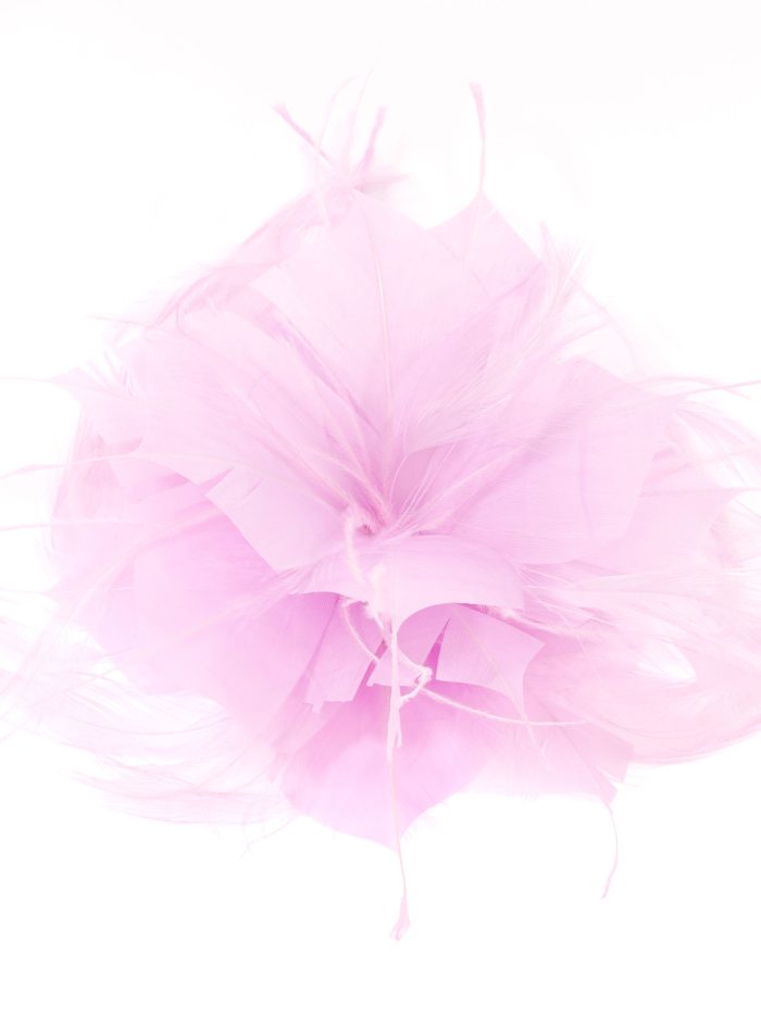 Feather fascinator hair clip lila
