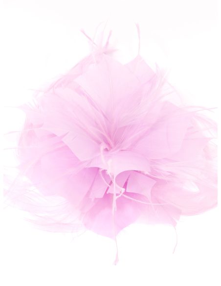 Feather fascinator hair clip lila