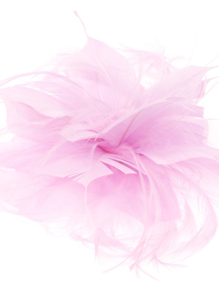 Feather fascinator hair clip lila