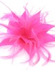 Tocado pequeño plumas fucsia