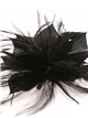 Feather fascinator hair clip negro