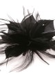 Tocado pequeño plumas negro