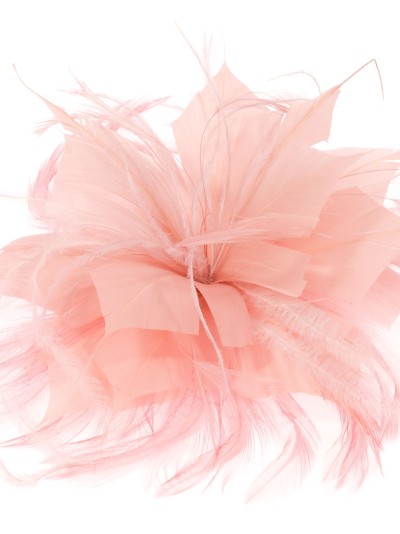 Tocado pequeño plumas rosa-palo 2