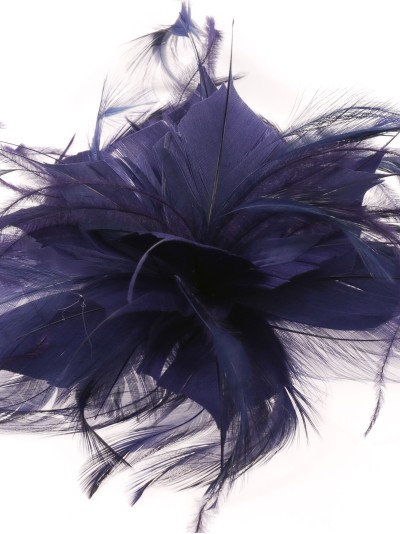 Tocado pequeño plumas azul-marino 2