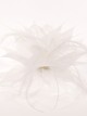 Tocado pequeño plumas blanco