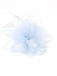 Tocado pequeño plumas celeste