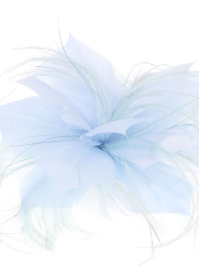 Tocado pequeño plumas celeste 2