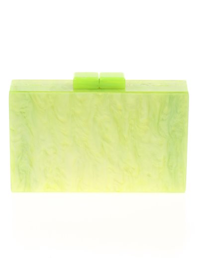 Marble effect clutch amarillo-lima