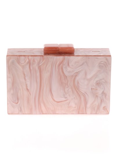 Marble effect clutch camel