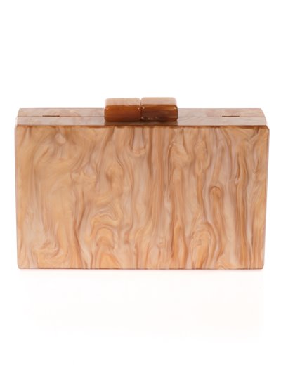 Marble effect clutch oro