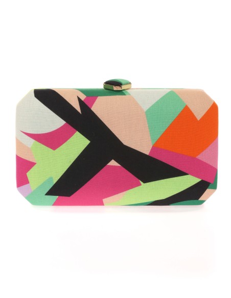 Clutch fiesta estampado verde