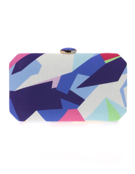 Clutch fiesta estampado azul