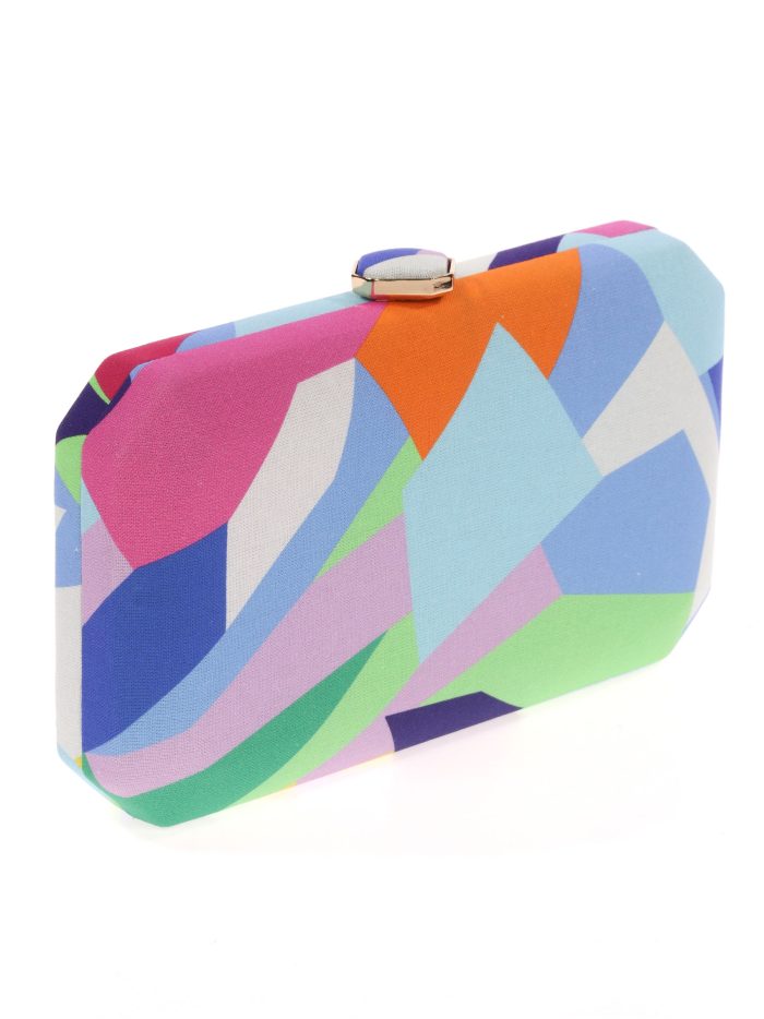 Clutch fiesta estampado azul