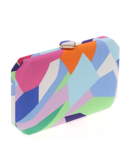 Clutch fiesta estampado azul