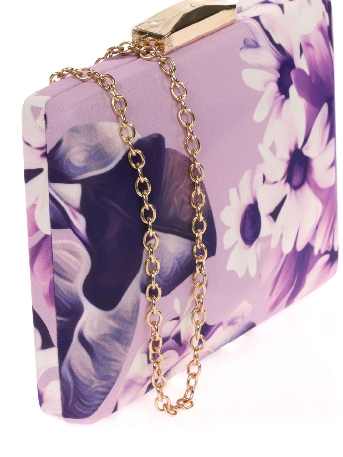 Clutch fiesta estampado violeta