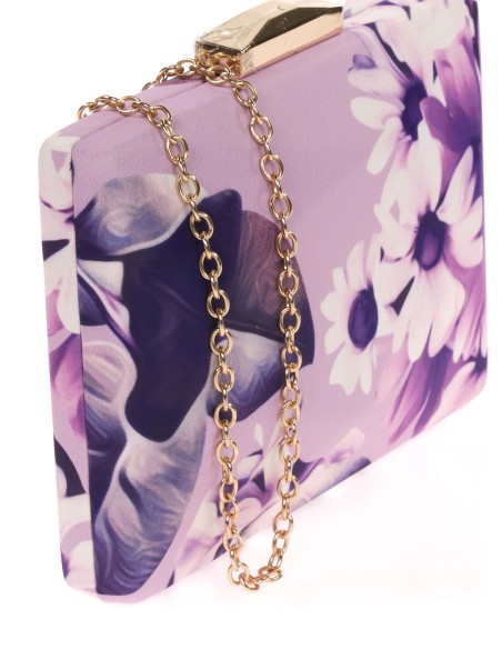 Clutch fiesta estampado violeta