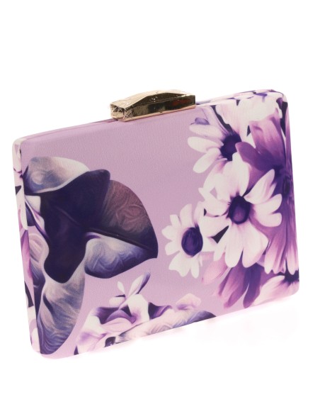Clutch fiesta estampado violeta