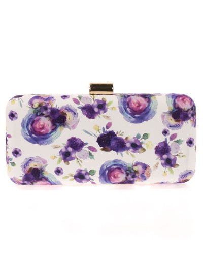 Clutch fiesta floral violeta