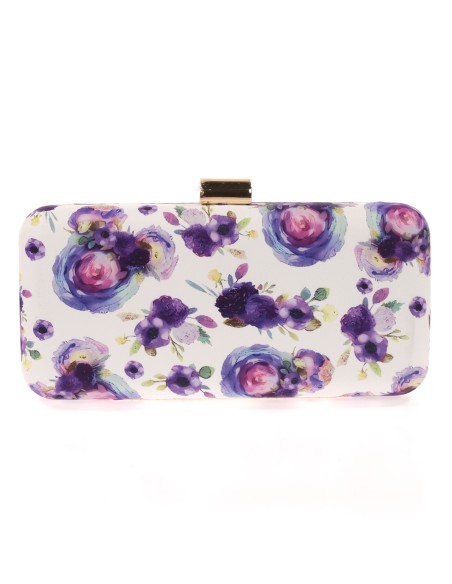 Clutch fiesta floral violeta