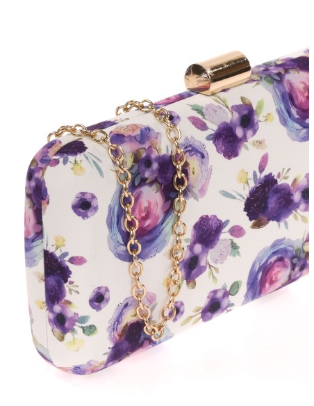 Clutch fiesta floral violeta