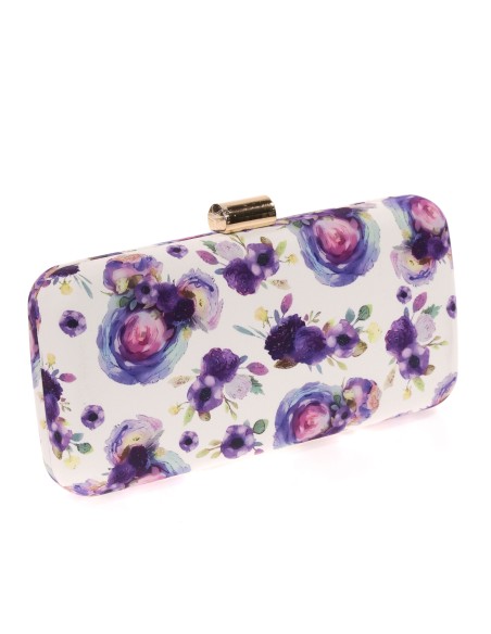 Clutch fiesta floral violeta