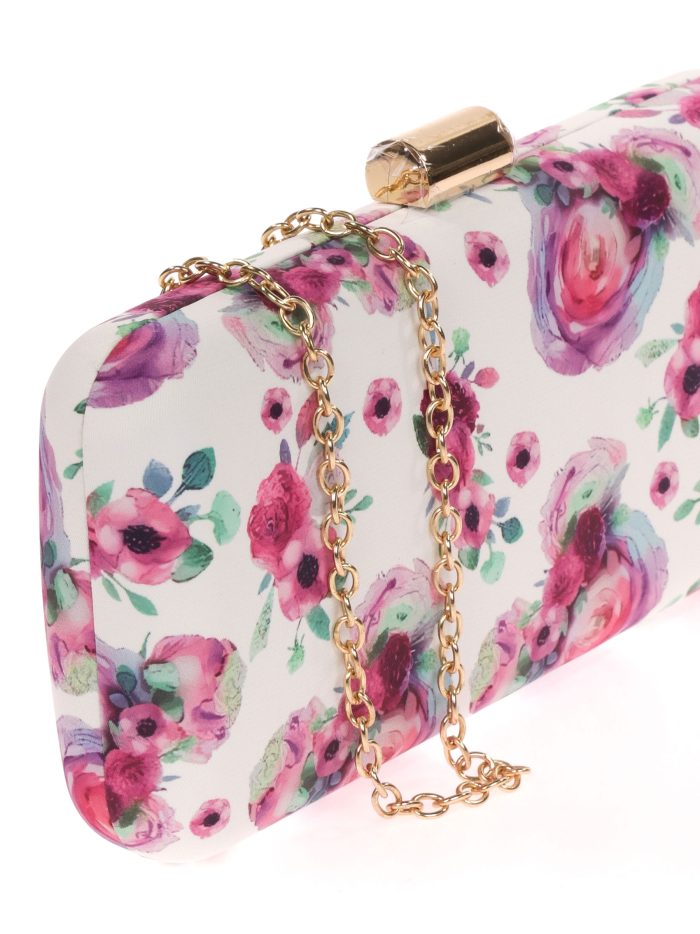 Clutch fiesta floral fucsia