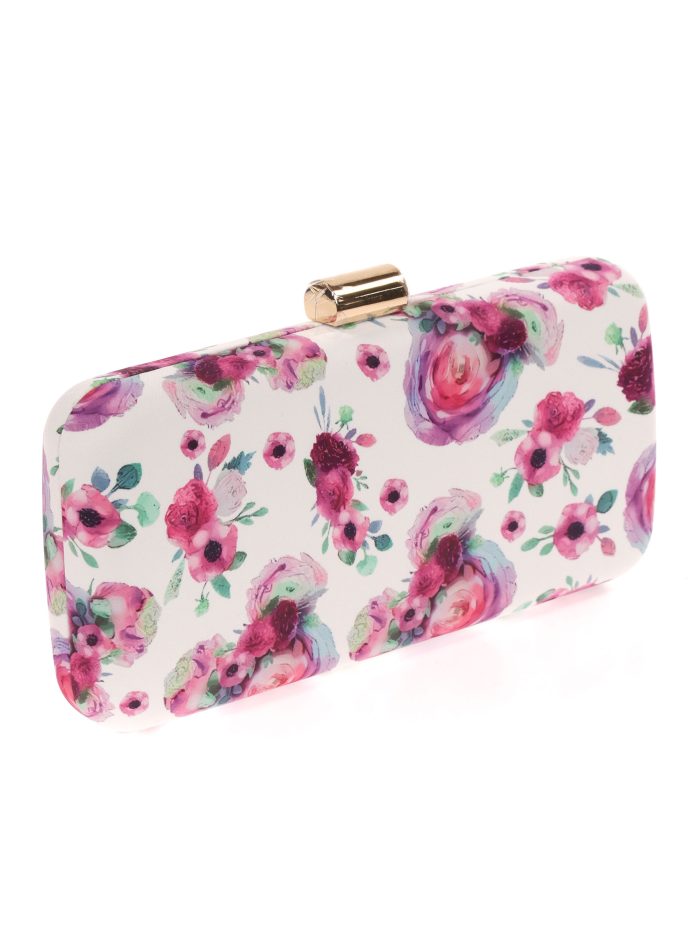 Clutch fiesta floral fucsia