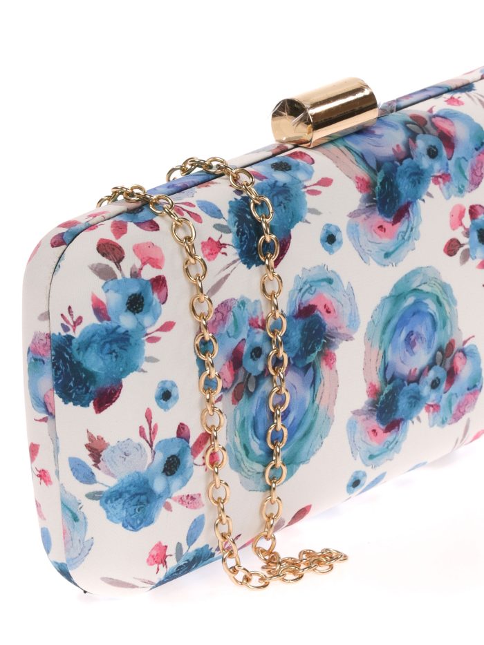Clutch fiesta floral azulon