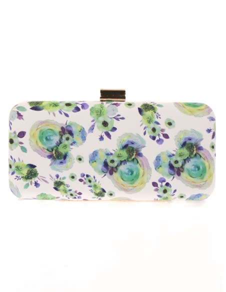 Clutch fiesta floral verde
