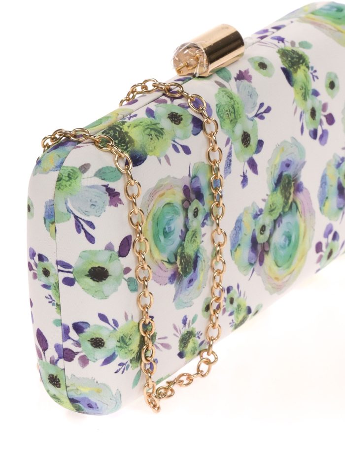 Clutch fiesta floral verde