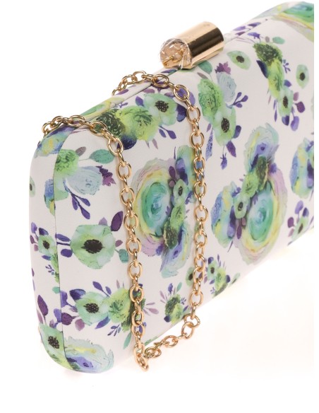 Clutch fiesta floral verde
