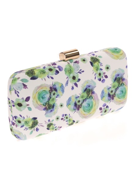 Clutch fiesta floral verde