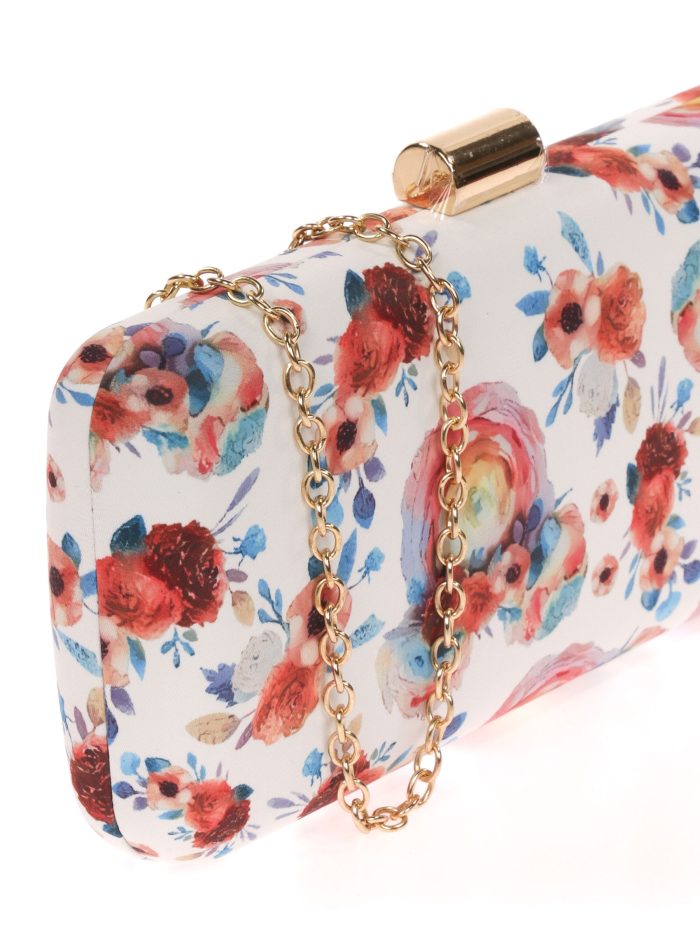Clutch fiesta floral naranja