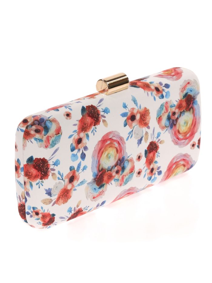 Clutch fiesta floral naranja