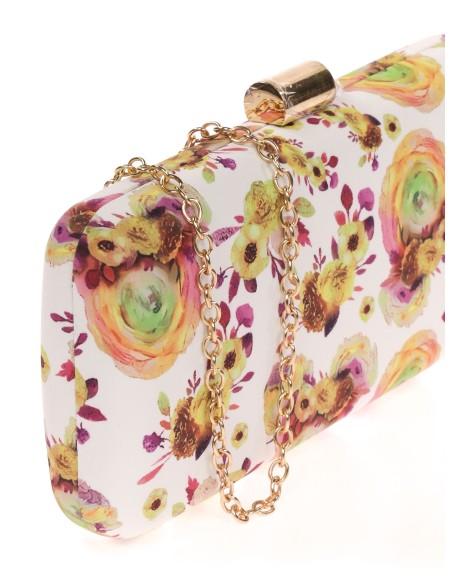 Clutch fiesta floral amarillo